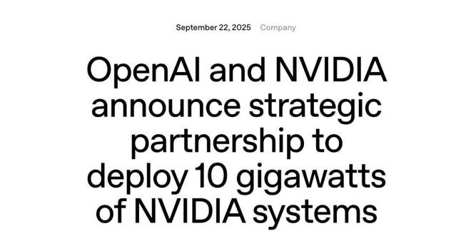 英偉達官宣向OpenAI投資1000億!用至少400萬GPU打造超級AI巨獸