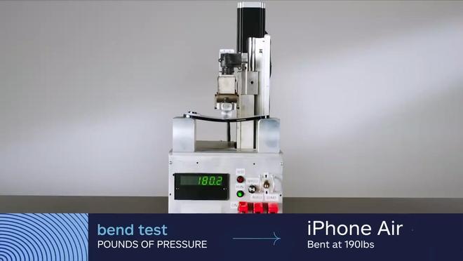 厚度僅 5.6 毫米,iPhone Air 抗彎性能幾乎追平 Pro
